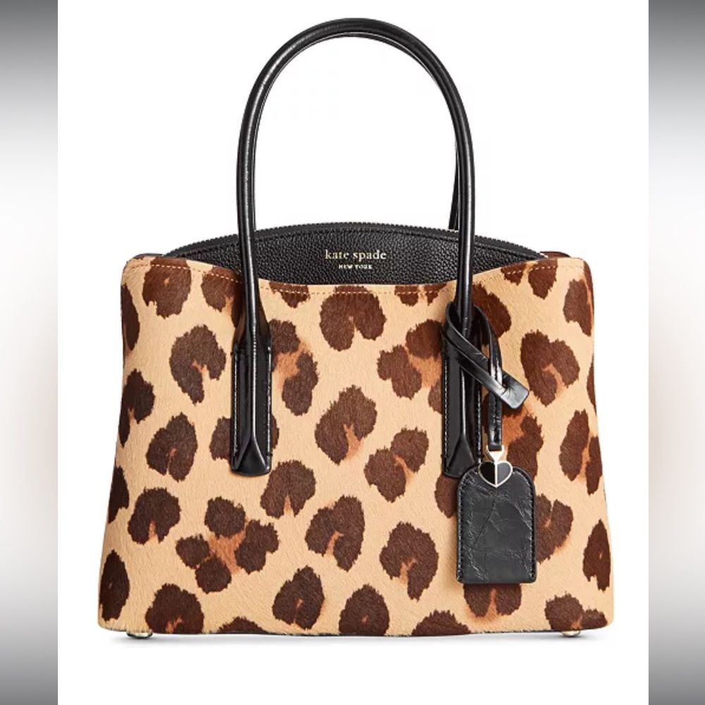 KATE SPADE Margaux Haircalf Mini Satchel in leopard print calf hair